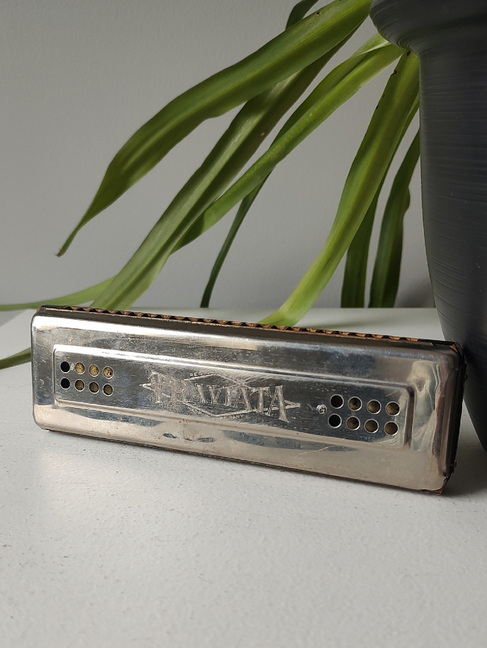 Vintage Made In Germany Traviata Double Sided Harmonica
